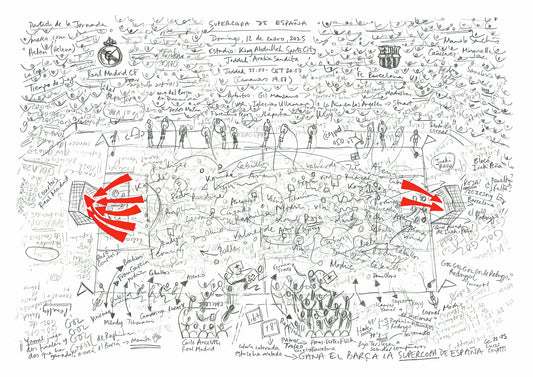 Barcelona wins Supercopa de España, 5-2, in Saudi Arabia, fine art football print