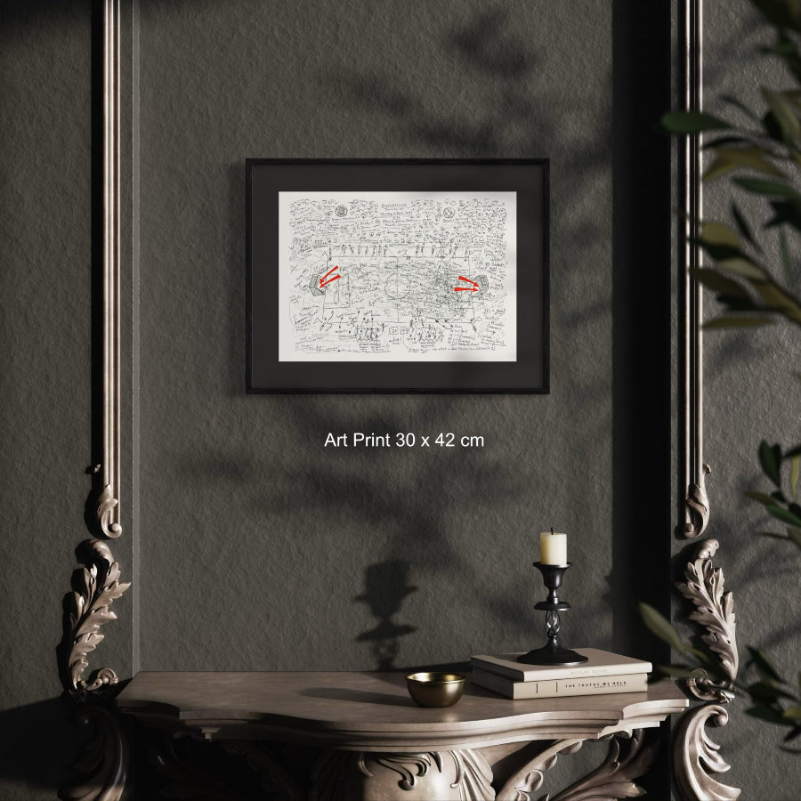 Framed fine art print in classic setting