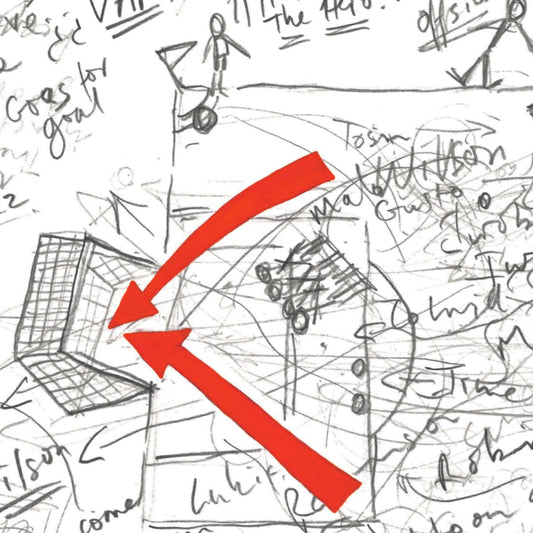Detail two winning Fulham goal in red, football match in pencil
