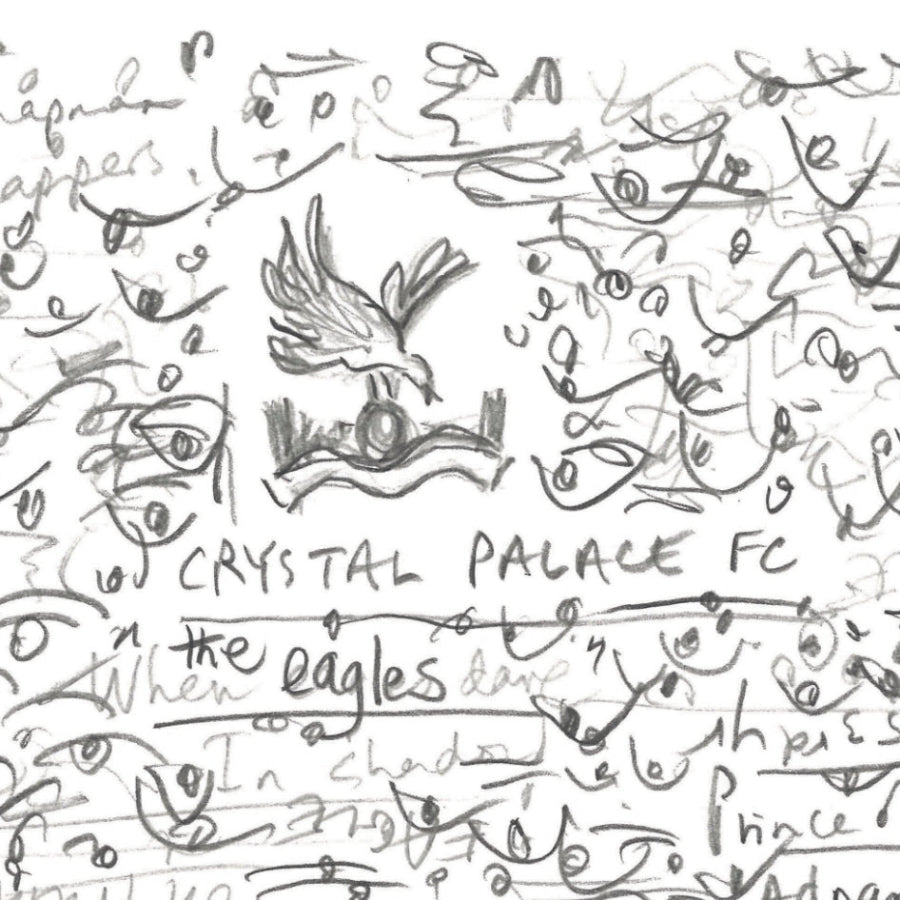 Crystal Palace FC, close up of the eagles emblem, winners of FA Cup 2025