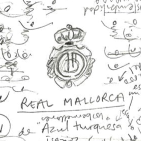 Football art print detail of Real Mallorca emblem