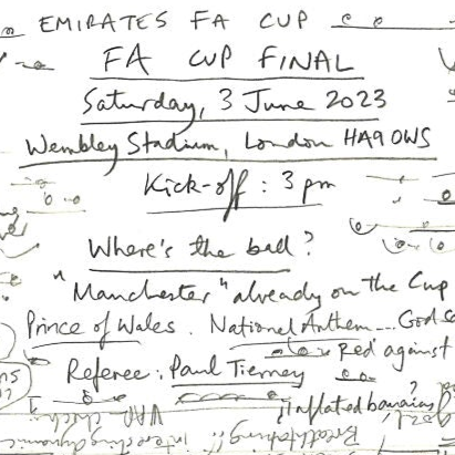 Football art print detail of FA Cup Final 2023