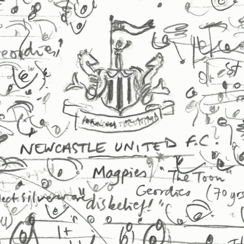 Detail Newcastle United FC emblem, the magpies winners of the Carabao Cup
