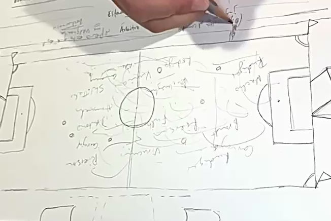 Load video: Drawn live as the match unfolds